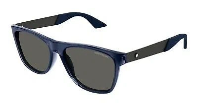 MONTBLANC MONT BLANC MB0298S-002 BLUE SUNGLASSES