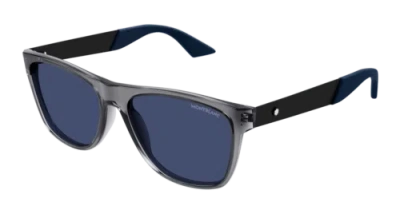 MONTBLANC MONT BLANC MB0298S-004 GREY BLACK SUNGLASSES