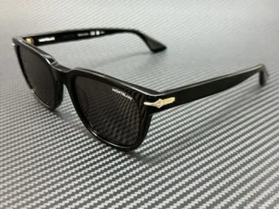 MONTBLANC MONT BLANC MB0302S 006 BLACK GREY MEN'S 53 MM MEDIUM SUNGLASSES
