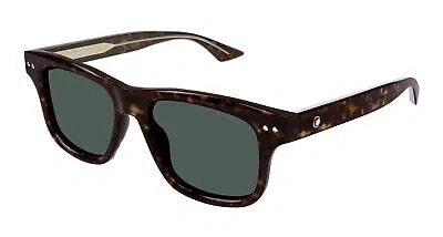 MONTBLANC MONT BLANC MB0319S-002 HAVANA HAVANA GREEN SUNGLASSES