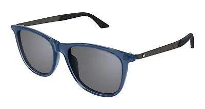 MONTBLANC MONT BLANC MB0330S-003 BLUE RUTHENIUM SUNGLASSES