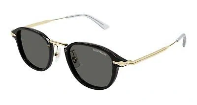 MONTBLANC MONT BLANC MB0336S-001 BLACK GOLD SUNGLASSES