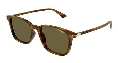 MONTBLANC MONT BLANC MB0338S-004 BROWN SUNGLASSES