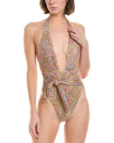 MONTCE MONTCE PAISLEY TROPEZ TIE-UP ONE-PIECE
