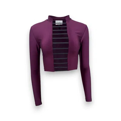 MONZLAPUR NEW YORK WOMEN'S RED CROPPED TOP WITH STRAPS - VINO