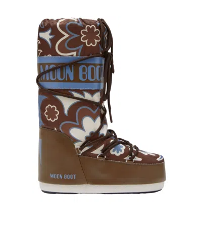 MOON BOOT ICON FLORAL-PRINT BOOTS