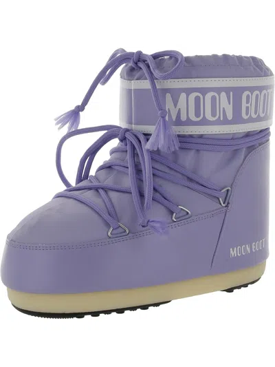 MOON BOOT WOMENS POLYVINYL COLD WEATHER ANKLE BOOTS
