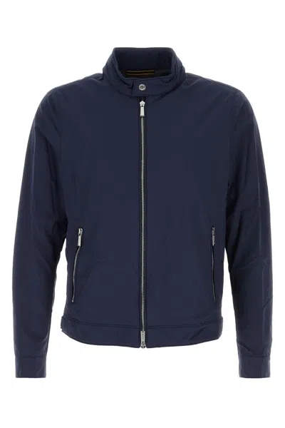 MOORER BLUE NYLON BLEND VANGI-KN JACKET