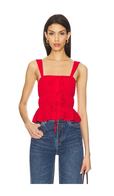 MORE TO COME BETSEY TIE FRONT TOP