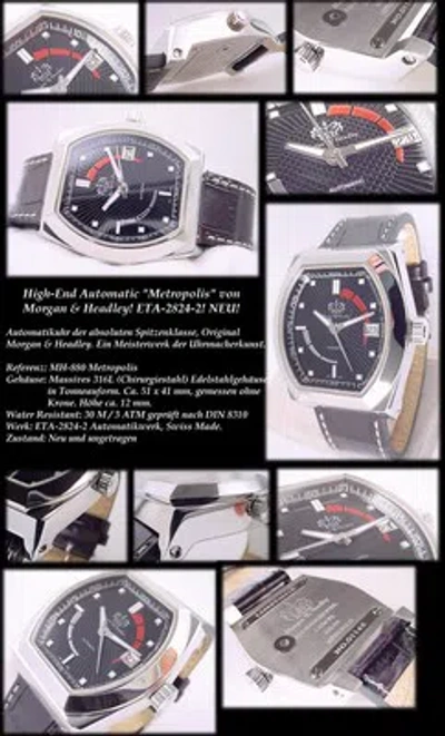 MORGAN MEN'S WATCH AUTOMATIC CALIBER 2824-2 SWISS MADE DESIGNER MORGAN & HEADLEY MH880