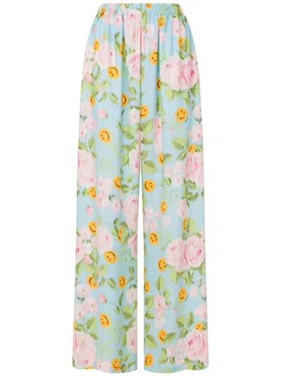 MOSCHINO FLORAL-PRINT PALAZZO PANTS