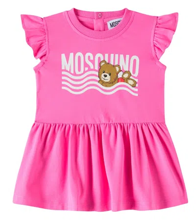 MOSCHINO BABY COTTON-BLEND DRESS
