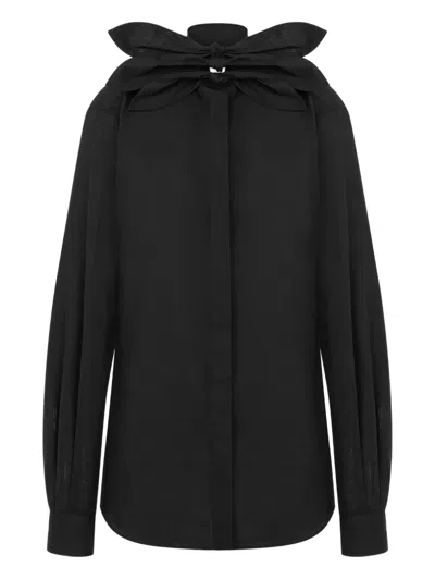 MOSCHINO BOW-DETAIL SHIRT