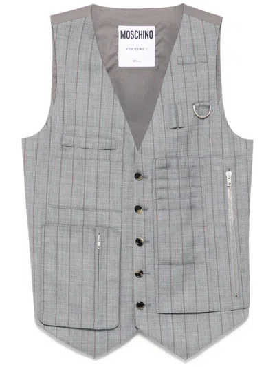 MOSCHINO CHECKED WAISTCOAT