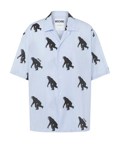 MOSCHINO MOSCHINO ANIMAL PRINTED SHORT-SLEEVED SHIRT