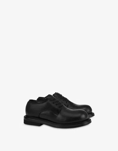 MOSCHINO DERBY SHOES IN NAPPA LEATHER OLIVER