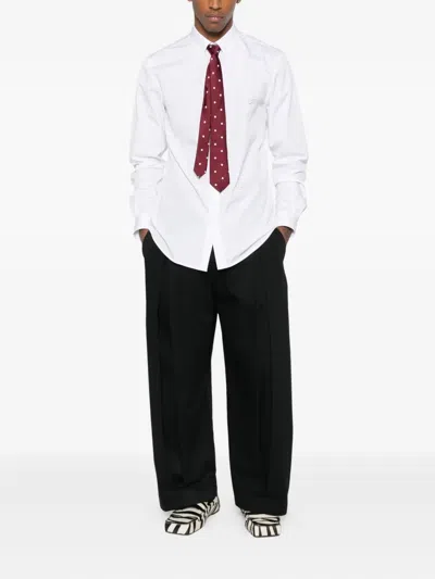 MOSCHINO EMBROIDERED-LOGO SHIRT