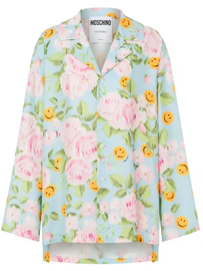 MOSCHINO FLORAL-PRINT SHIRT