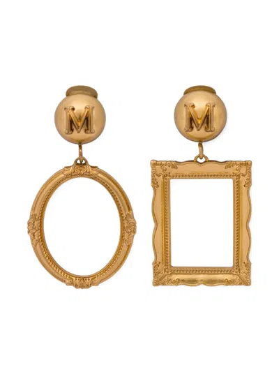 MOSCHINO FRAME-PENDANT EARRINGS