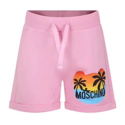 MOSCHINO MOSCHINO GIRLS PALM TREE COTTON SHORTS