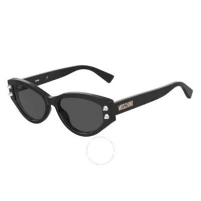 MOSCHINO MOSCHINO GREY CAT EYE LADIES SUNGLASSES MOS109/S 0807/IR 55