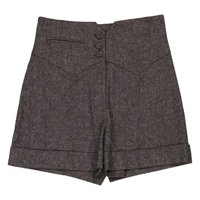 MOSCHINO MOSCHINO GREY HIGH-WAISTED SHORTS