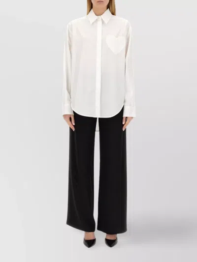 MOSCHINO HEART PATCH COLLARED SHIRT