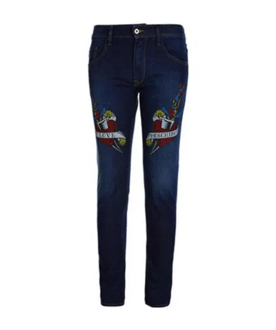 MOSCHINO HEART PRINTED JEANS