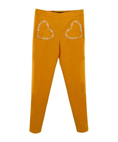 MOSCHINO HEART-SHAPED BAG CASUAL PANTS