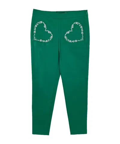 MOSCHINO HEART-SHAPED BAG CASUAL PANTS