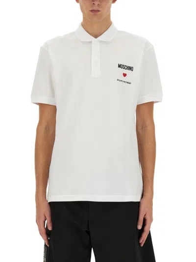 MOSCHINO IN LOVE WE TRUST POLO SHIRT
