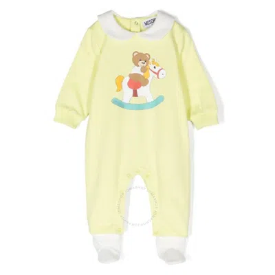 MOSCHINO MOSCHINO INFANT TEDDY BEAR PRINT COTTON JUMPSUIT