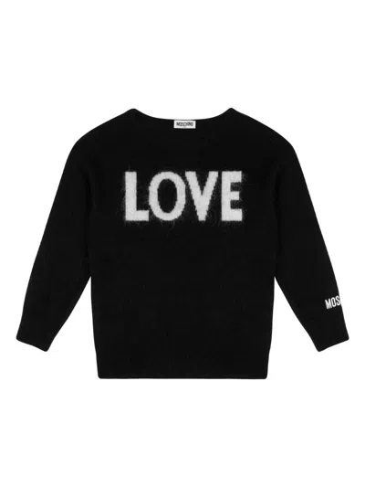 MOSCHINO INTARSIA-KNIT LOGO JUMPER