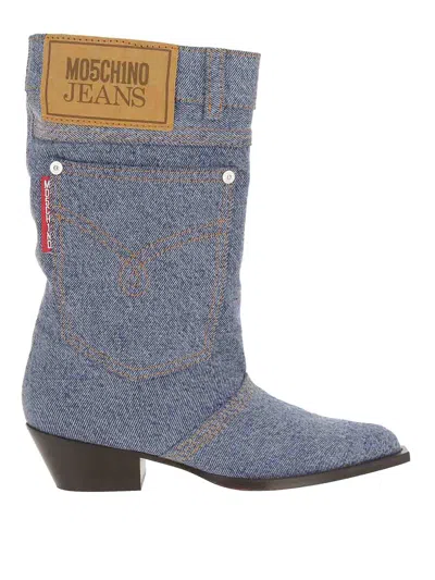 MOSCHINO DENIM BOOTS