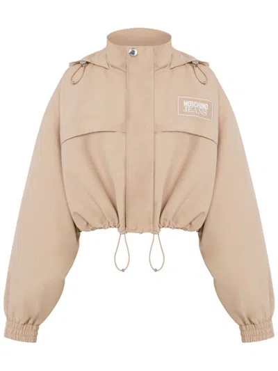 MOSCHINO CROPPED HOODED JACKET