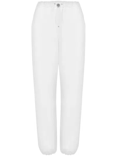 MOSCHINO ELASTICATED-ANKLES TRACK PANTS