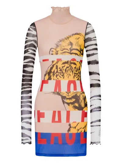 MOSCHINO GRAPHIC-PRINT MINI DRESS