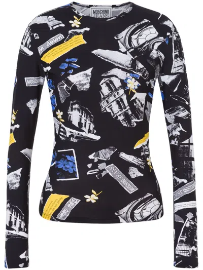 MOSCHINO GRAPHIC-PRINT TOP