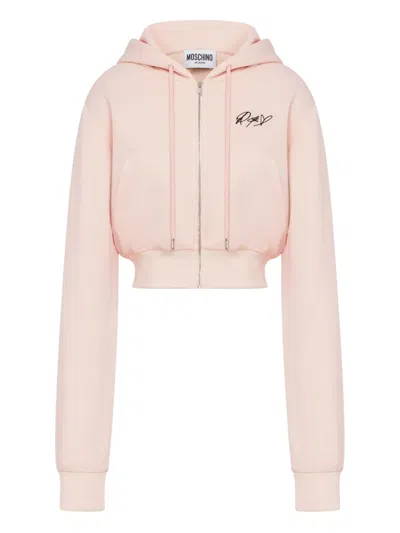 MOSCHINO LOGO-PRINT HOODIE