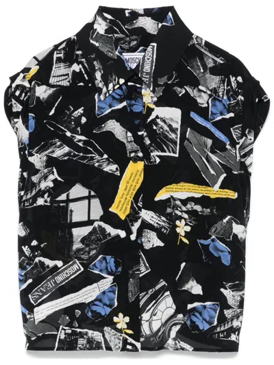 MOSCHINO PATCHWORK-PRINT SHIRT
