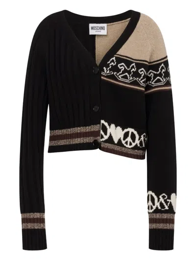 MOSCHINO PEACE LOVE CARDIGAN