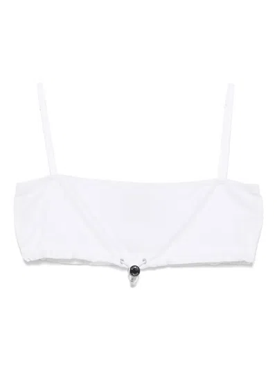 MOSCHINO POPLIN CROPPED TOP