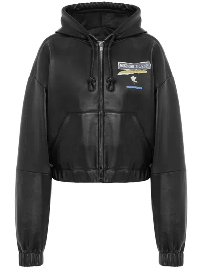 MOSCHINO PRINTED LEATHER JACKET