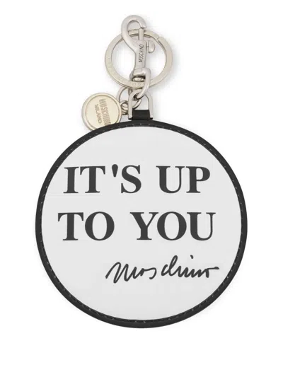 MOSCHINO LEATHER KEYRING