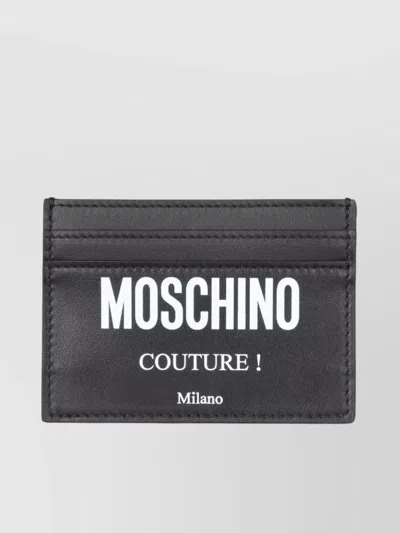 MOSCHINO LOGO CARD HOLDER FRONT COMPACT DESIGN