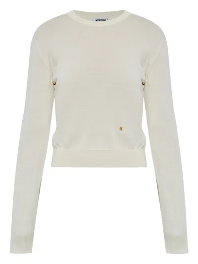 MOSCHINO LOGO-DETAIL WOOL SWEATER