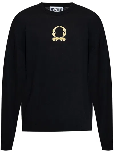 MOSCHINO LOGO-EMBROIDERED JUMPER