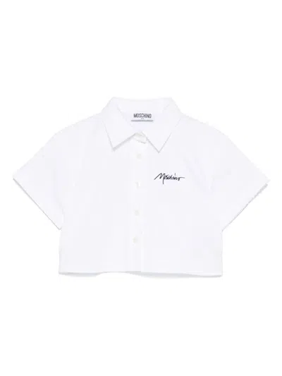 MOSCHINO LOGO-EMBROIDERED SHIRT