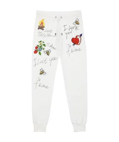 MOSCHINO LOGO EMBROIDERED SWEATPANTS