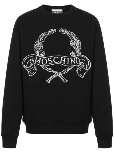 MOSCHINO LOGO-EMBROIDERED SWEATSHIRT
